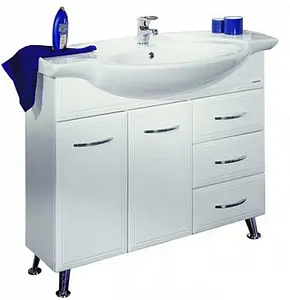 Тумба-умывальник напольная Aquaton Эмили 100 белый 1A0320K0EM010 Тумба-умывальник напольная Aquaton Эмили 100 белый 1A0320K0EM010, 1