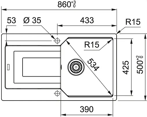Мойка кухонная Franke Urban UBG 611-86 миндаль 114.0595.360