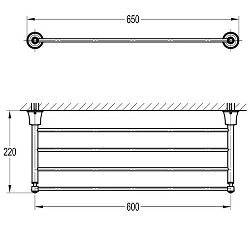 Полка для полотенец Swedbe Terracotta Art терракотовый 2539