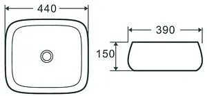 Раковина Terminus Сицилия 44 белый 01RN44x39x15W Раковина Terminus Сицилия 44 белый 01RN44x39x15W, 2