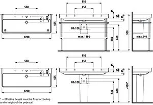 Раковина Laufen Pro 120 белый 8.1496.5.000.104.1 Раковина Laufen Pro 120 белый 8.1496.5.000.104.1, 2