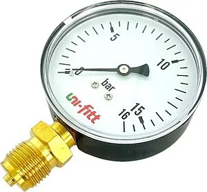 Манометр радиальный Uni-fitt 80мм 16 бар ½&quot; 301D4042, 3