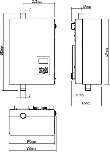 Котел электрический одноконтурный 6кВт РЭКО 6П Котел электрический одноконтурный 6кВт РЭКО 6П
