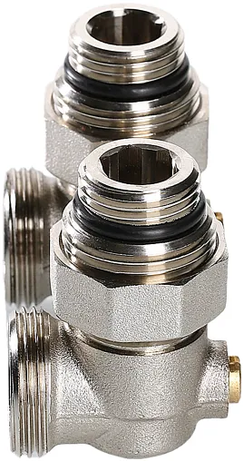 Узел нижнего подключения радиатора угловой ¾&quot;ек x ¾&quot;ек (½&quot;н) Valtec VT.345.KNA.E04