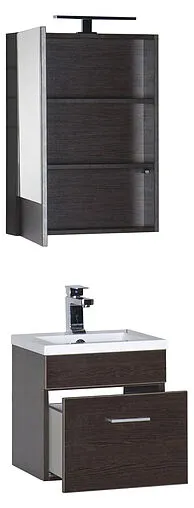 Шкаф-зеркало Aquanet Нота 50 L венге 00172682 Шкаф-зеркало Aquanet Нота 50 L венге 00172682