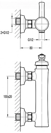 Смеситель для душа Swedbe Terracotta Art 2509