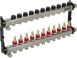 Группа коллекторная с расходомерами 11 отводов 1&quot;нг x ¾&quot;ек TECEfloor SLQ 77310011, 3