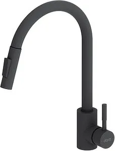 Смеситель для кухни с выдвижным изливом Dorff Logic чёрный матовый D3007522, 1