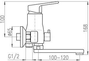 Смеситель для ванны Rav Slezak Colorado хром CO151.5 Смеситель для ванны Rav Slezak Colorado хром CO151.5, 2