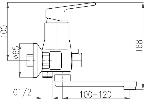 Смеситель для ванны Rav Slezak Colorado хром CO151.5