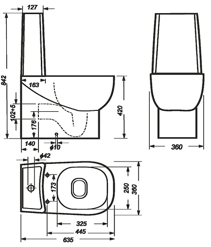 Унитаз-компакт Sanita Luxe Infinity mono SL DM Slim белый INFSLCC01270822 Унитаз-компакт Sanita Luxe Infinity mono SL DM Slim белый INFSLCC01270822