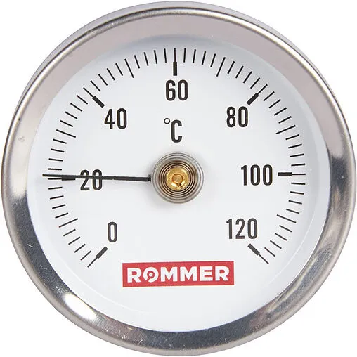 Термометр биметаллический накладной Rommer 63мм 120°С RIM-0004-630015
