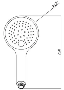 Лейка ручного душа Gross Aqua Space Push хром GA1400 Лейка ручного душа Gross Aqua Space Push хром GA1400, 2