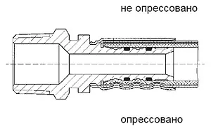 Муфта пресс переходная 20мм x ½"н Oventrop Cofit P 1512065 Муфта пресс переходная 20мм x ½"н Oventrop Cofit P 1512065, 2