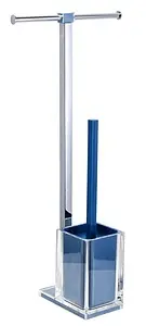 Ёршик для унитаза Fixsen Rainbow синий/хром FX-32-05 Ёршик для унитаза Fixsen Rainbow синий/хром FX-32-05, 1