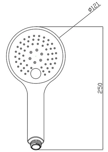Лейка ручного душа Gross Aqua Space Push хром GA1400