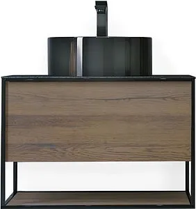 Тумба-умывальник подвесная Jorno Steal 75 древесный аттик/чёрный матовый Ste.01.75/P/Da+0025403 Тумба-умывальник подвесная Jorno Steal 75 древесный аттик/чёрный матовый Ste.01.75/P/Da+0025403, 1