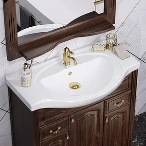 Тумба под умывальник напольный Opadiris Риспекто 85 орех антикварный 00-00006705, 3