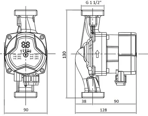 Насос циркуляционный Shinhoo MASTER S 25-6 130 71111001 Насос циркуляционный Shinhoo MASTER S 25-6 130 71111001