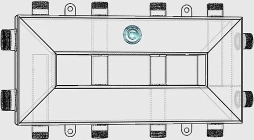 Распределительный коллектор 5 контуров с гидрострелкой 1¼&quot;н x 1&quot;н Север-Компакт+(Aisi) 1915053