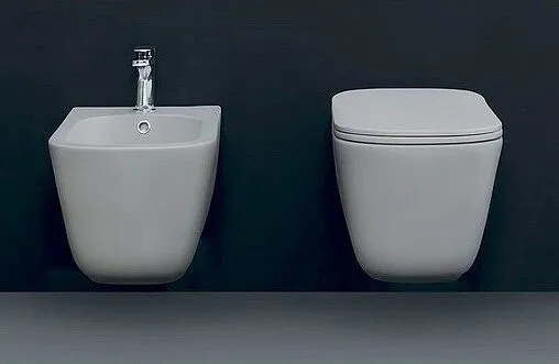 Унитаз подвесной безободковый Kerasan Tribeca Grigio matt 511459