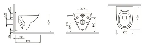 Унитаз подвесной Am.Pm Sense L белый C741738SC