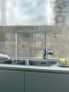 Смеситель для кухни с выдвижным изливом Kludi L-ine хром 428210577 Смеситель для кухни с выдвижным изливом Kludi L-ine хром 428210577, 4