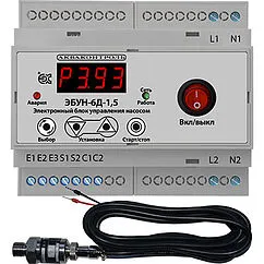 Электронный блок управления насосом с выносным датчиком давления 4-20 мА с плавным пуском Extra Акваконтроль ЭБУН-6Д-1.5-65-10 7136122622