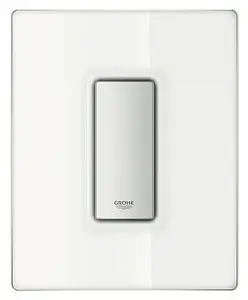 Клавиша смыва для писсуара Grohe Skate Cosmopolitan Glass 38846LS0 кнопка/хром глянцевый, панель/стекло белый Клавиша смыва для писсуара Grohe Skate Cosmopolitan Glass 38846LS0 кнопка/хром глянцевый, панель/стекло белый, 3