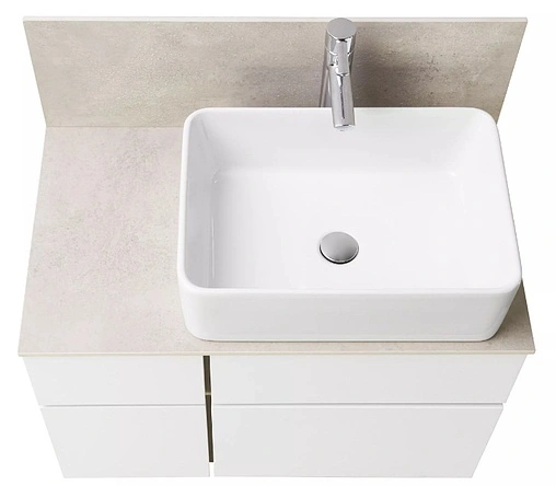 Тумба под умывальник подвесная Aquaton Мишель 80 белый/дуб эндгрейн 1A244501MIX40