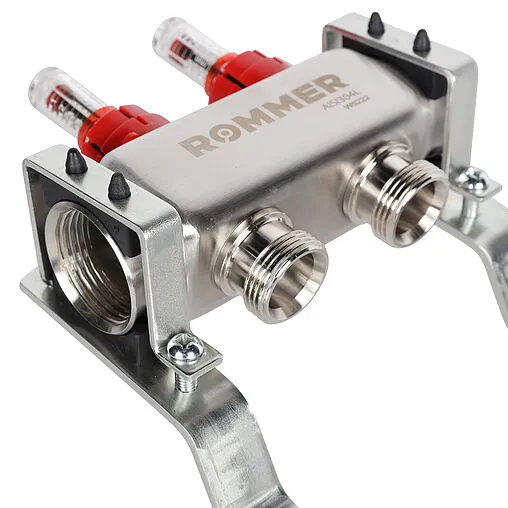 Группа коллекторная с расходомерами 2 отвода 1"в/в x ¾"ек Rommer RMS-1200-000002
