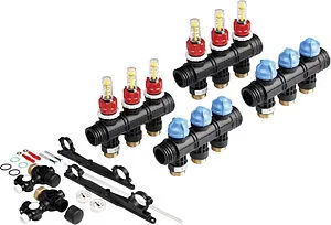 Группа коллекторная с расходомерами 6 отводов 1&quot;нг x ¾&quot;ек TECEfloor SLQ 77390030+77390030+77390010, 1