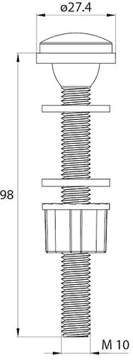 Комплект арматуры для бачка двухрежимный ½&quot; пластик нижний IDDIS Optima Home тип B F012400-02K