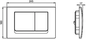 Клавиша смыва для унитаза Ideal Standard Solea M1 R0108AC белый глянцевый Клавиша смыва для унитаза Ideal Standard Solea M1 R0108AC белый глянцевый, 2