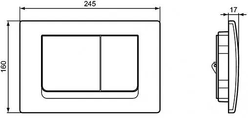 Клавиша смыва для унитаза Ideal Standard Solea M1 R0108AC белый глянцевый