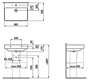 Пьедестал Laufen Pro S белый 8.1996.2.000.000.1 Пьедестал Laufen Pro S белый 8.1996.2.000.000.1, 2