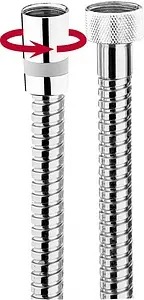 Шланг для душа Bossini Doppia Aggraffatura 150см хром A00048C.030.1 Шланг для душа Bossini Doppia Aggraffatura 150см хром A00048C.030.1, 1