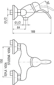 Смеситель для душа Rav Slezak Labe хром L081.5Z Смеситель для душа Rav Slezak Labe хром L081.5Z, 2