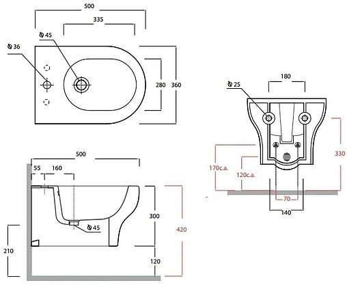 Биде подвесное Olympia Clear белый CLE220101