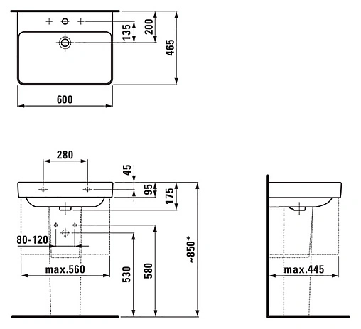 Пьедестал Laufen Pro S белый 8.1996.2.000.000.1
