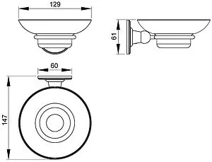 Мыльница Timo Nelson хром 150021/00 Мыльница Timo Nelson хром 150021/00, 2