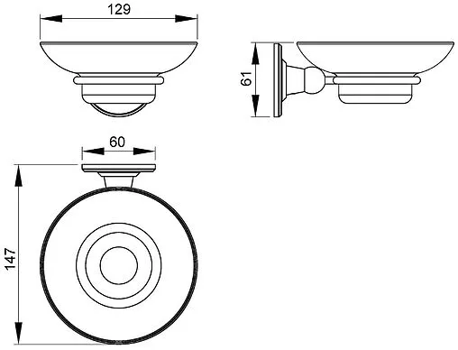 Мыльница Timo Nelson хром 150021/00