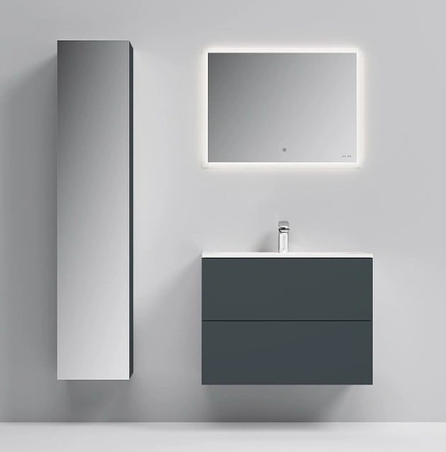 Тумба-умывальник подвесная Am.Pm Spirit 2.0 80 графит M70AFHX0802GM+M70AWCC0802WG