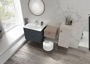 Пуфик Isvea Rosa 40 белый/бронза 21RA9001040I, 3