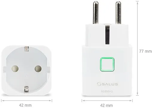 Беспроводное исполнительное устройство в форме вилка/розетка - «УМНАЯ РОЗЕТКА» Salus SMART HOME SPE600