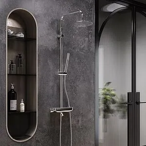 Душевая система с термостатом для ванны Damixa Scandinavian Pure хром 936760000 Душевая система с термостатом для ванны Damixa Scandinavian Pure хром 936760000, 3