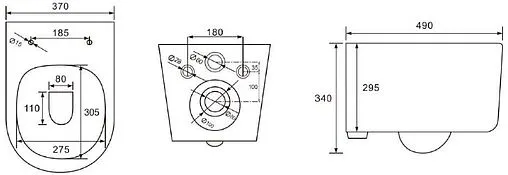 Унитаз подвесной безободковый Aquatek Мия черный матовый AQ2004-MB