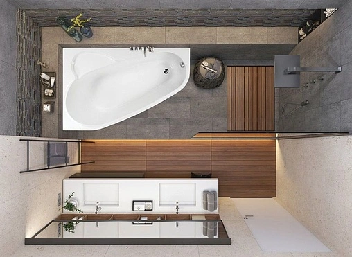 Ванна акриловая Vagnerplast Selena 160x105 L VPBA163SEL3LX-04