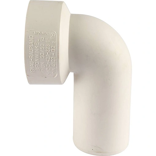 Отвод сифонный бесшумный D=50x50мм Rehau Raupiano Plus 11214441001