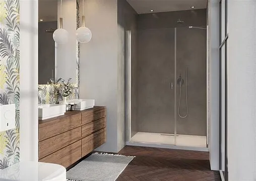 Дверь в нишу 1100мм прозрачное стекло Radaway NES 8 DWS I 110 L 10078110-01-01L+10078111-01-01